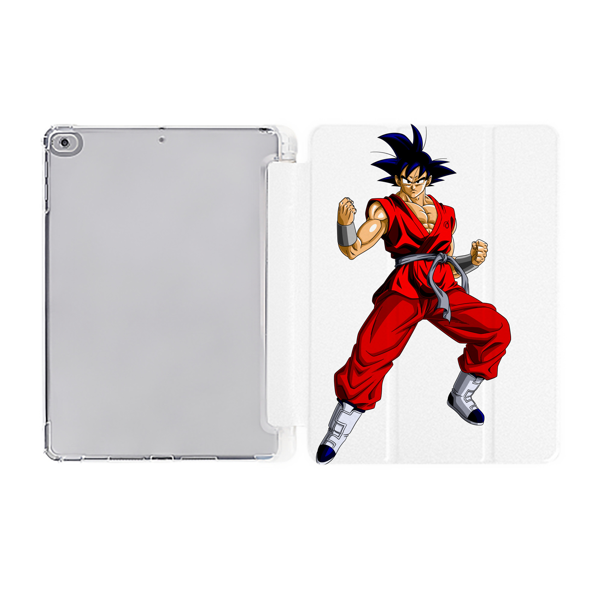 （画像用） ドラゴンボール 孫悟空（そん ごくう）Son Goku カカロット DRAGON BALL Kakarotto IPad ケース ペン収納付き 三つ折りスタンド PUレザー×シリコン 対応機種9.5/10.5/10.9インチ